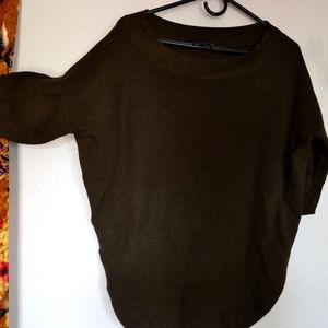 Forest Green Knit Express Sweater: Small